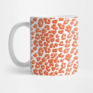 Living Coral Leopard Animal Print Mug
